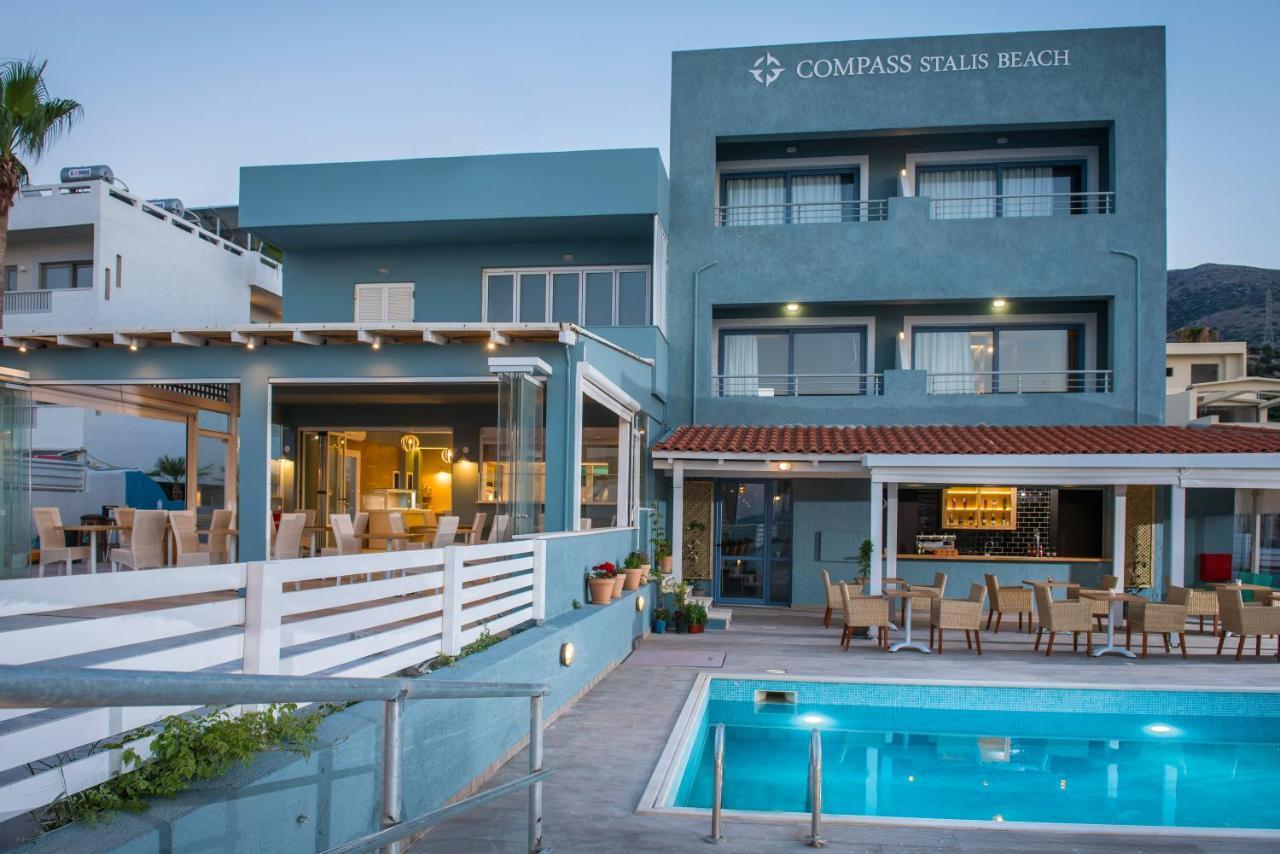 Compass Beach Hotell Stalida Exteriör bild